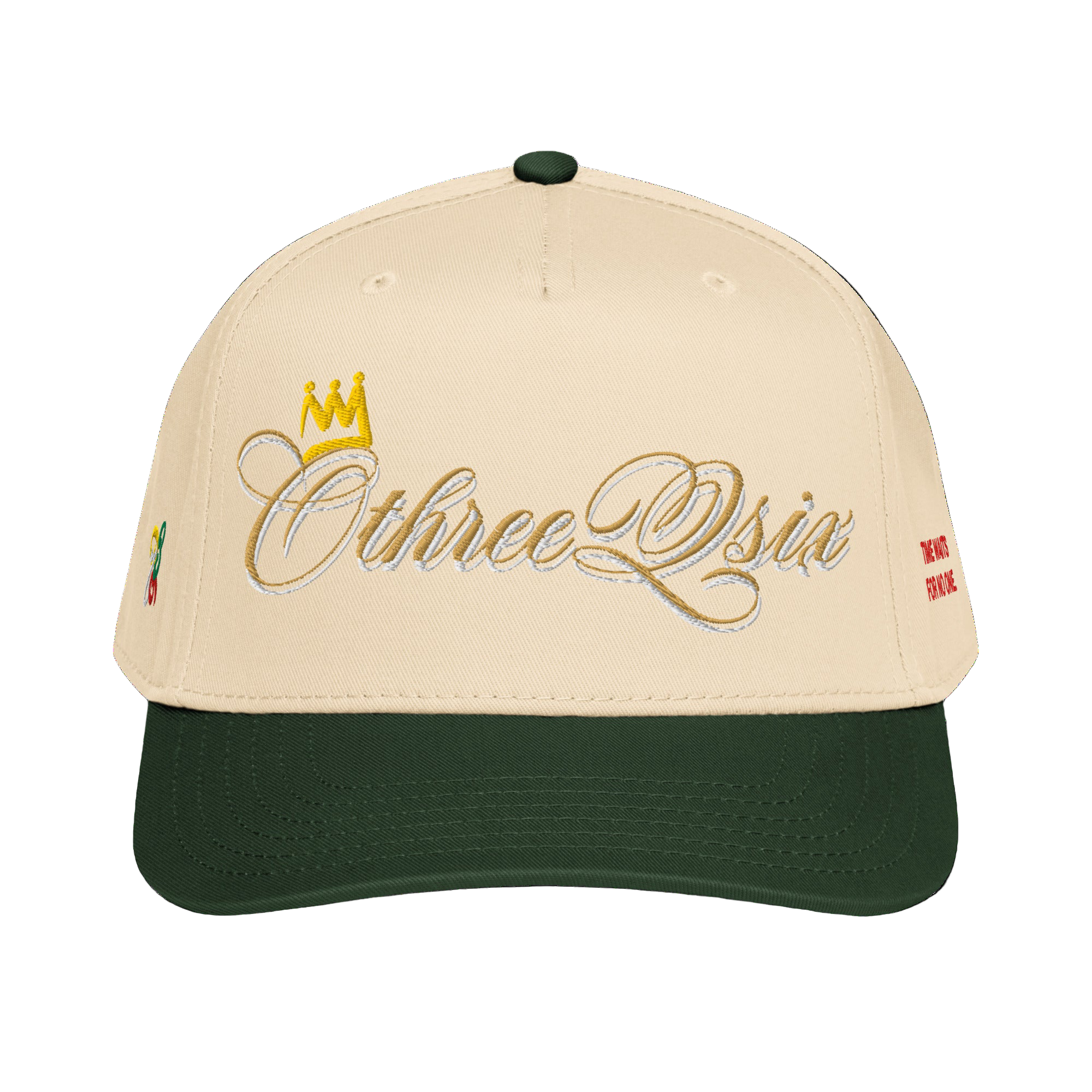 Cursive Brown 5 Panel Cap