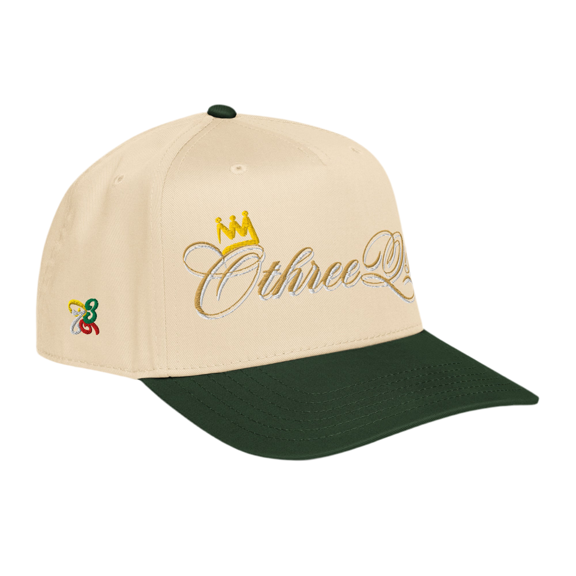 Cursive Brown 5 Panel Cap