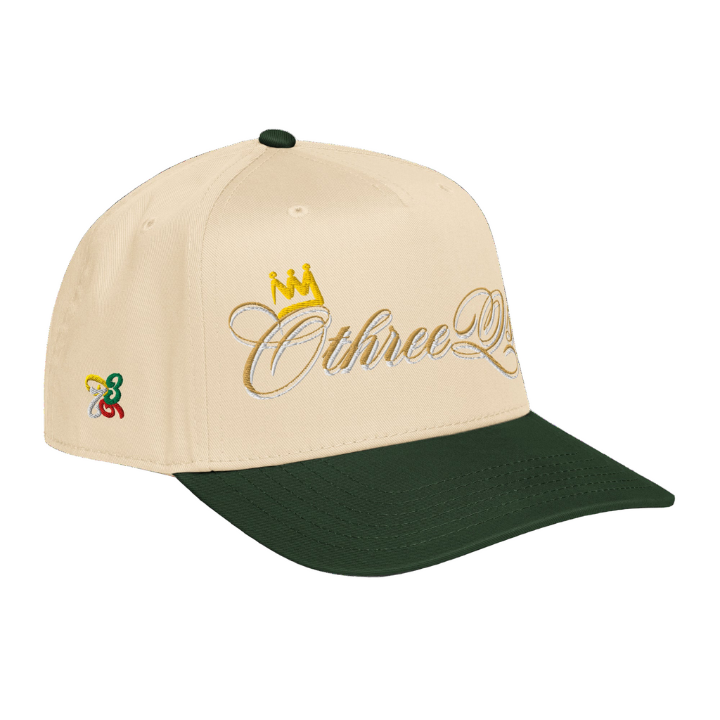 Cursive Brown 5 Panel Cap
