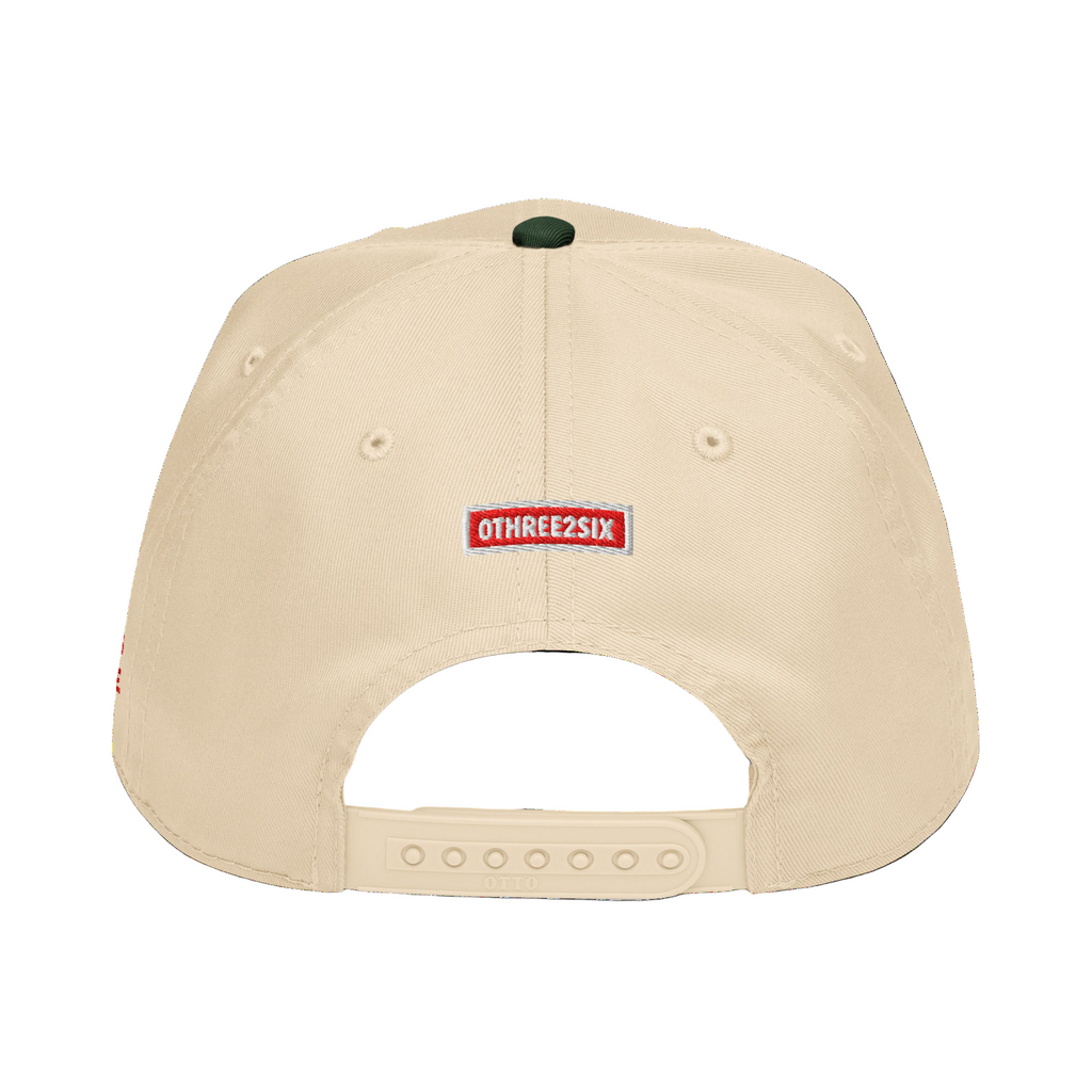 Cursive Brown 5 Panel Cap