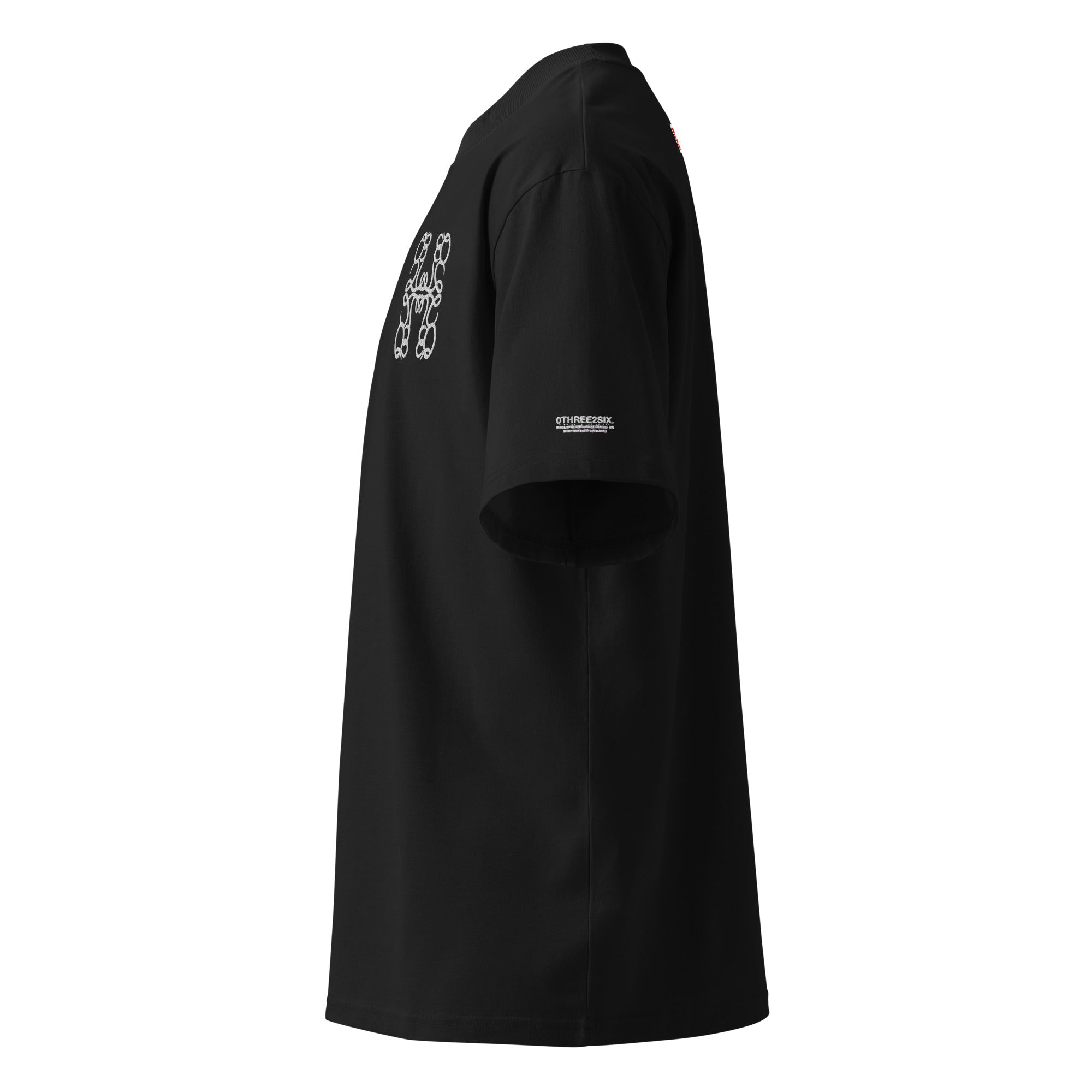 Black Anagram High Neck T-Shirt