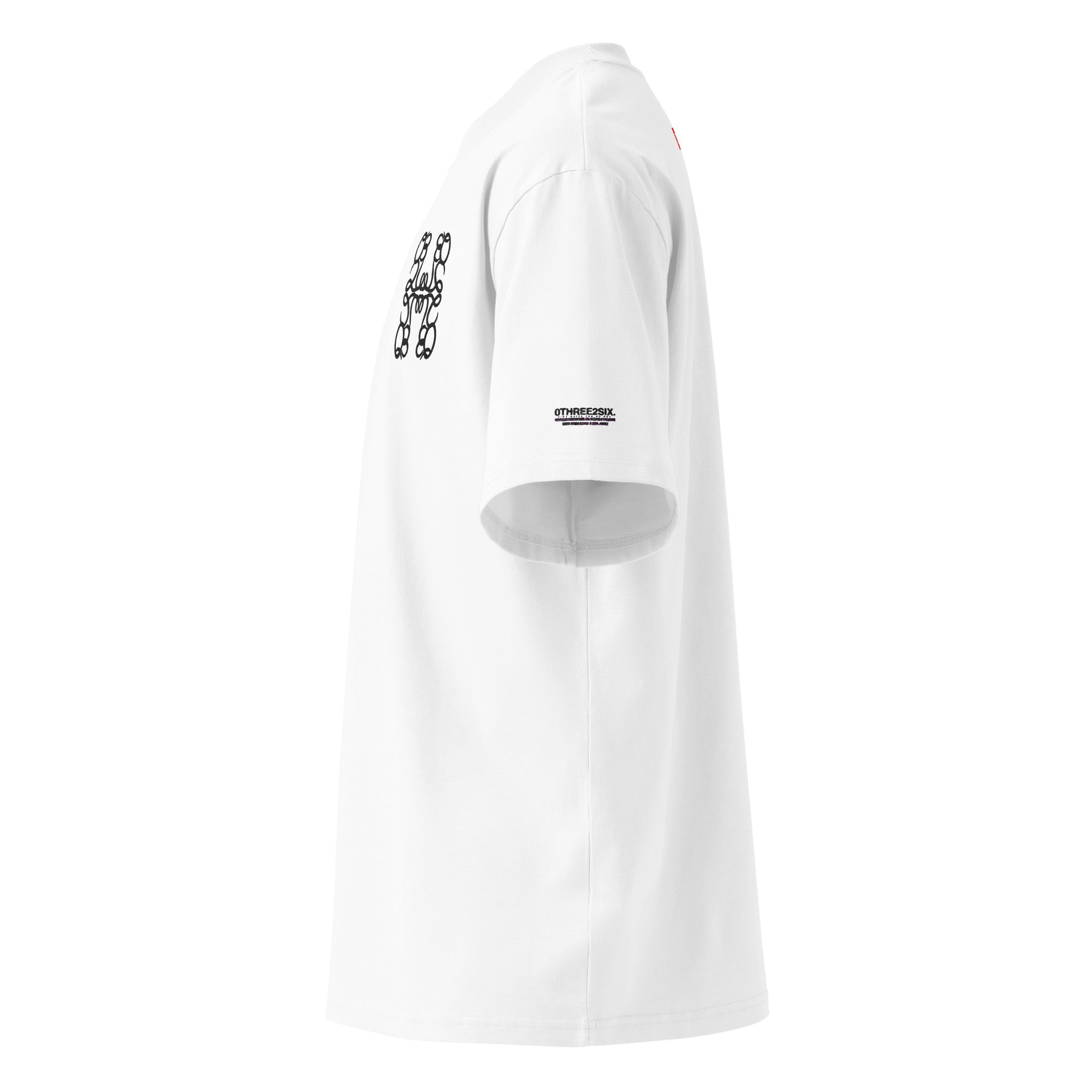 White Anagram High Neck T-Shirt